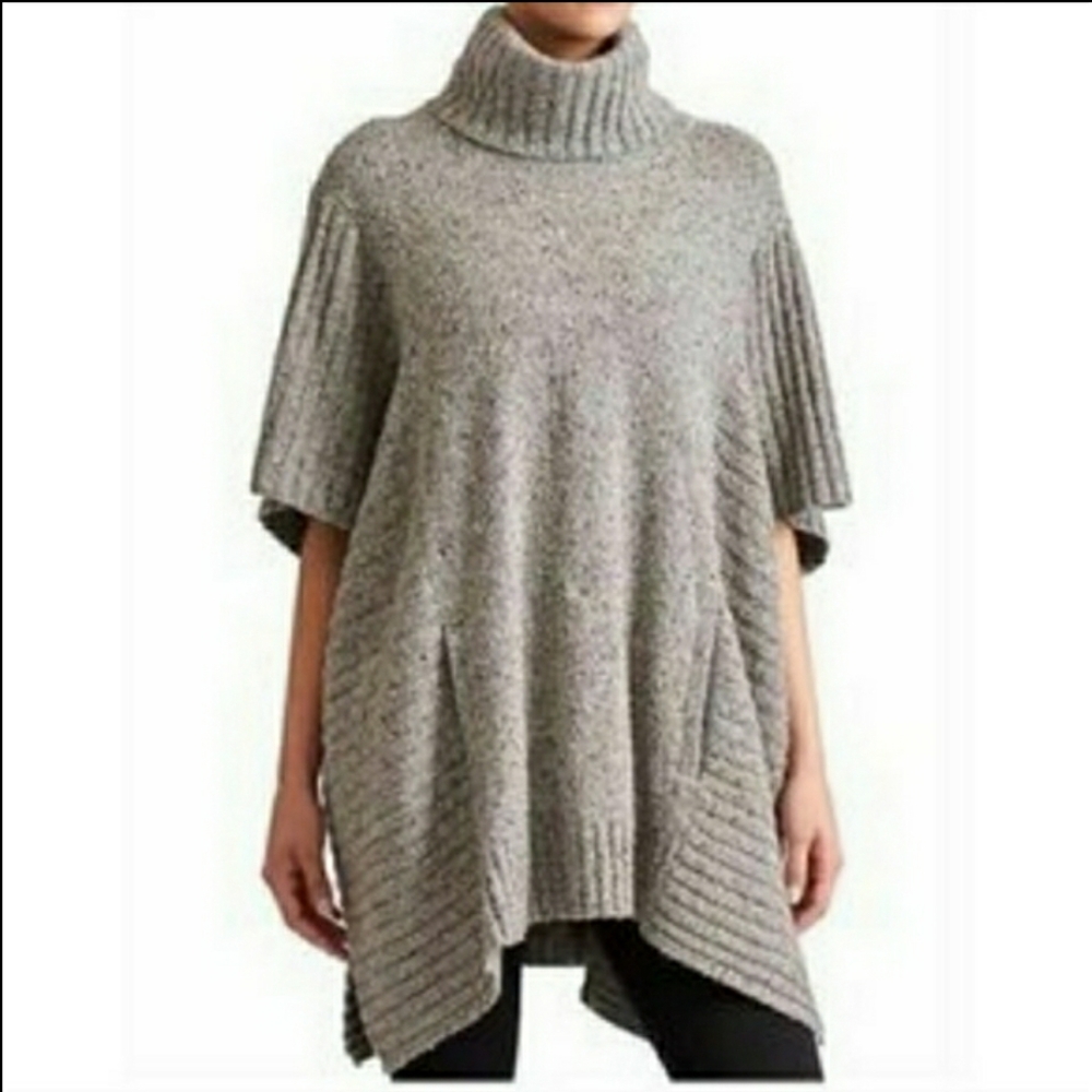 Athleta Passage Donegal Poncho Turtleneck Sweater - Picture 2 of 5